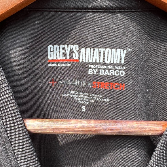 Black Grey’ Anatomy Scrub Set SMALL - Picture 3 of 10